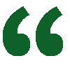 Green quotation mark on white background.